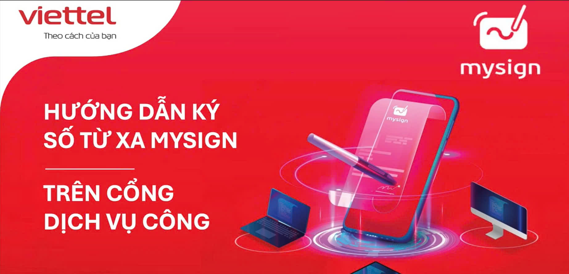 Hướng dẫn ký số từ xa Mysign trên cổng dịch vụ công