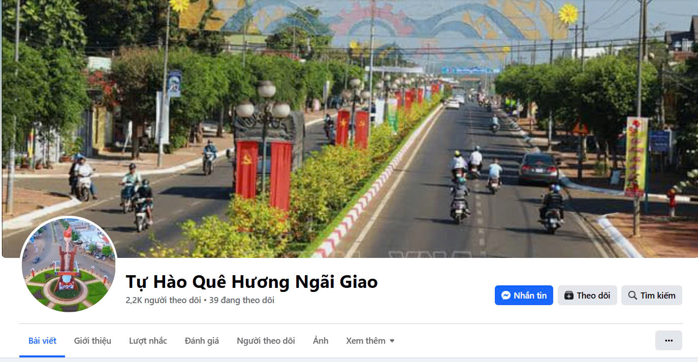 Trang Facebook Tự hào Quê hương Ngãi Giao